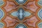 Laguna agate kaleidoscope repeating mirror-effect pattern. Abstract Art Print